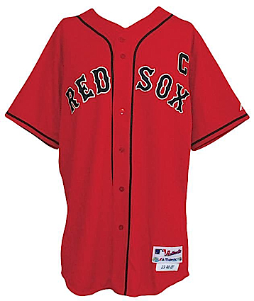 2007 Jason Varitek Boston Red Sox Game-Used Red Alternate Jersey (MLB Hologram) (Steiner LOA) (Championship Season) (MEARS A10)