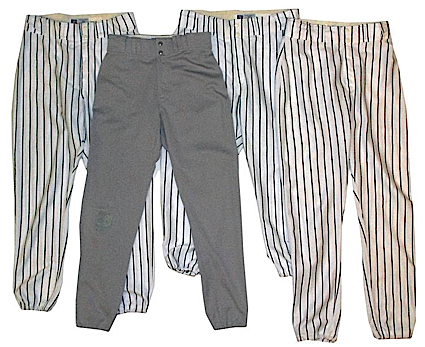 Lot of New York Yankees Game-Used Pants (4)