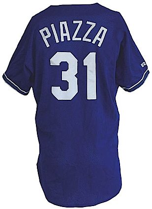 1997 Mike Piazza Los Angeles Dodgers Worn Batting Practice Jersey and Pants (2)
