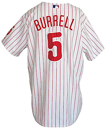 2006 Pat Burrell Philadelphia Phillies Game-Used Home Jersey 