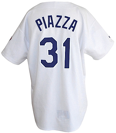 1998 Mike Piazza Los Angeles Dodgers Game-Used Home Jersey 