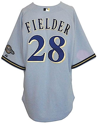 2007 Prince Fielder Milwaukee Brewers Game-Used Road Jersey