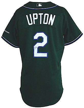2006 B.J. Upton Tampa Bay Devil Rays Game-Used Alternate Jersey