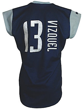 9/10/1999 Omar Vizquel Cleveland Indians Game-Used Turn-Ahead-The-Clock Jersey (Indians Charities LOA)