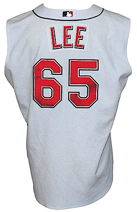 2002 Cliff Lee Rookie Cleveland Indians Game-Used Home Vest