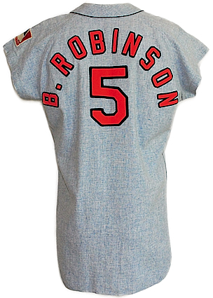 1969 Brooks Robinson Baltimore Orioles Game-Used & Autographed Road Flannel Jersey (World Series Year)
