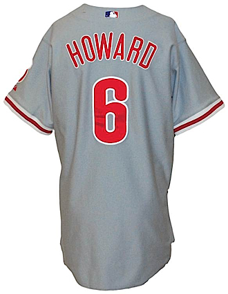 2005 Ryan Howard Philadelphia Rookie Phillies Game-Used Road Jersey
