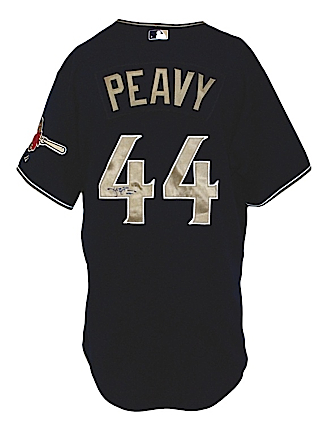 2005 Jake Peavy San Diego Padres Game-Used & Autographed Alternate Jersey (JSA)