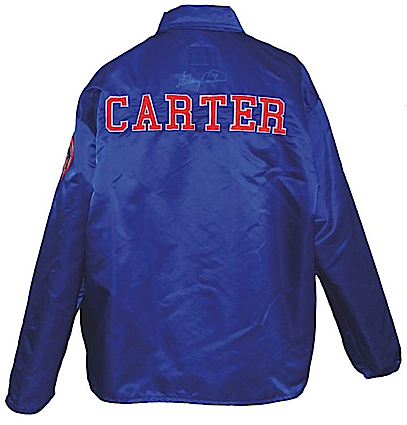 Circa 1986 Gary Carter NY Mets Worn & Autographed Warm-Up Jacket (JSA)
