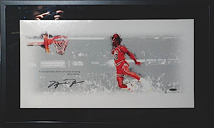 Framed Michael Jordan Autographed Photo (JSA) (UDA)