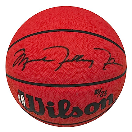 Michael Jeffrey Jordan LE Autographed Basketball (JSA) (UDA)
