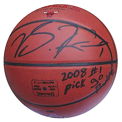 Lot of Derrick Rose Autographed Baseballs & One Basketball (6) (JSA)