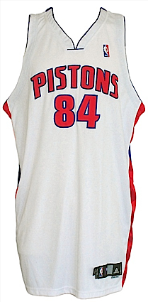 2006-2007 Chris Webber Detroit Pistons Game-Used Home Jersey