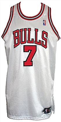 2006-2007 Ben Gordon Chicago Bulls Game-Used & Autographed Home Jersey (Team LOA) (JSA)