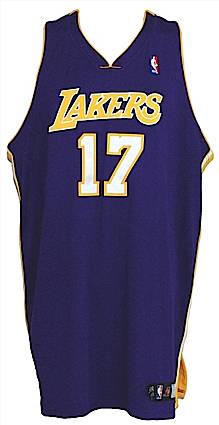 2006-2007 Andrew Bynum Los Angeles Lakers Game-Used Road Jersey