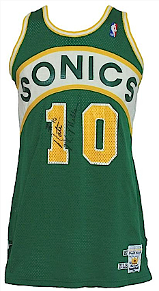 1987-1988 Nate McMillan Seattle Supersonics Game-Used & Autographed Road Jersey (JSA)