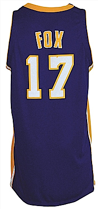 2002-2003 Rick Fox Los Angeles Lakers Game-Used Road Jersey