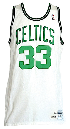 1987-1988 Larry Bird Boston Celtics Game-Used Home Knit Jersey
