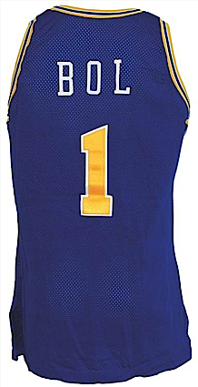 1994-1995 Manute Bol Golden State Warriors Game-Used Road Jersey
