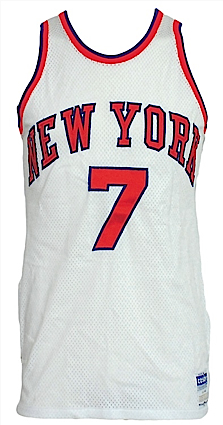 Early 1970s Dean Meminger New York Knicks Game-Used Home Jersey