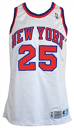 1993-1994 Glenn “Doc” Rivers New York Knicks Game-Used Home Jersey