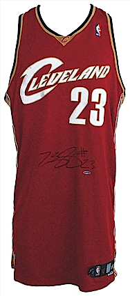 2006-2007 LeBron James Cleveland Cavaliers Game-Used & Autographed Road Jersey (JSA) (UDA)