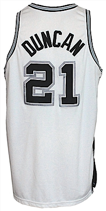 2004-2005 Tim Duncan San Antonio Spurs Game-Used Home Jersey