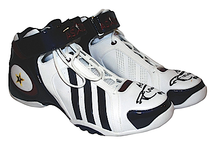 2007 Tim Duncan San Antonio Spurs Game-Used & Autographed Las Vegas All-Star Game Shoes (2) (JSA) (Photo Match)