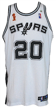 2005-2006 Manu Ginobili San Antonio Spurs NBA Finals Game-Used & Autographed Home Jersey (NBA LOA) (JSA)