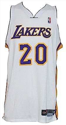 2003-2004 Gary Payton Los Angeles Lakers Game-Used Sunday Alternate Jersey 