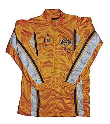 2003-2004 Derek Fisher Los Angeles Lakers Worn & Autographed Warm-Up Jacket & Pants (2) (Team Letter) (JSA)