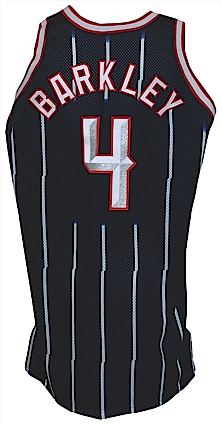 1997-1998 Charles Barkley Houston Rockets Game-Used Road Jersey