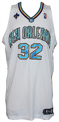 2007-2008 Julian Wright Rookie New Orleans Hornets Game-Used Home Jersey