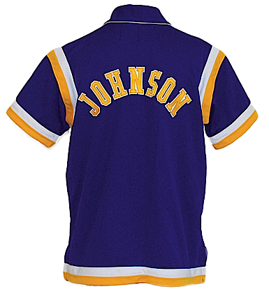 1988-1989 Earvin "Magic" Johnson Los Angeles Lakers Warm-Up Road Jacket & Pants (2)