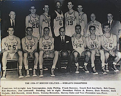 1956-1957 Original Boston Celtics Oversized Photo (World Champs)