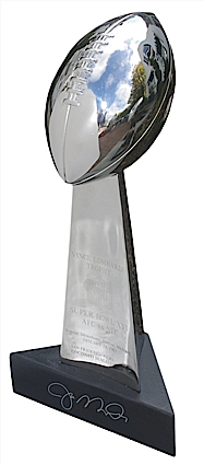 1982 Joe Montana SF 49ers Autographed Super Bowl XVI Replica Trophy (JSA)