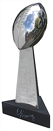 2008 Eli Manning NY Giants Autographed Super Bowl XLII Replica Trophy (JSA)