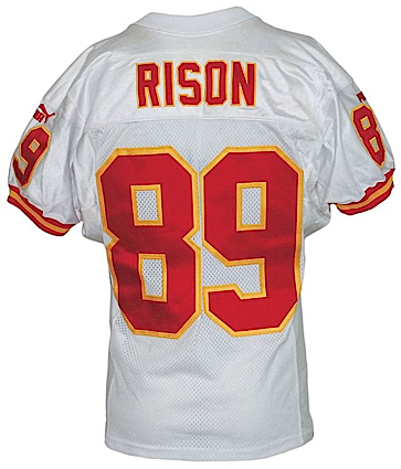 1999 Andre Rison Kansas City Chiefs Game-Used Road Jersey (Team Repairs)