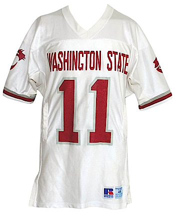 Early 1990s Drew Bledsoe Washington State Game-Used Road Jersey