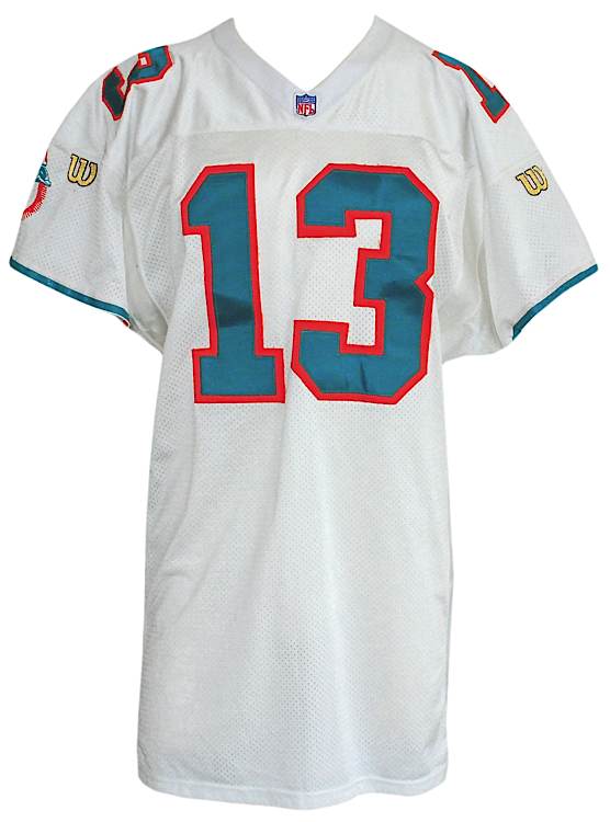 Lot Detail - 1996 Dan Marino Miami Dolphins Game-Used & Autographed Road  Jersey (JSA)