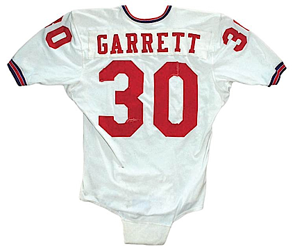 Circa 1972 Carl Garrett New England Patriots Game-Used Road Tear-Away Jersey (Team Repairs)