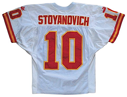 2000 Pete Stoyanovich KC Chiefs Game-Used Road Jersey
