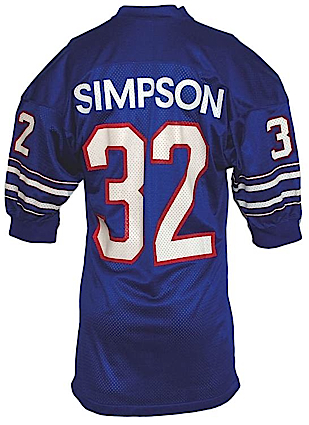 1970s O.J. Simpson Buffalo Bills Game-Used Home Jersey