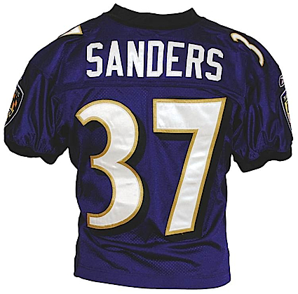 2004 Deion Sanders Baltimore Ravens Game-Used Home Jersey