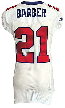 2004 Tiki Barber New York Giants Game-Used Road Jersey