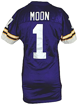 1995 Warren Moon Minnesota Vikings Game-Used Home Jersey