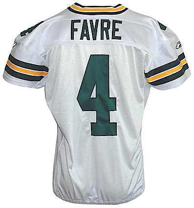 2007 Brett Favre Green Bay Packers Game-Used Road Jersey