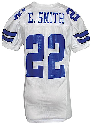 1995 Emmitt Smith Dallas Cowboys Game-Used Home Jersey (Team Repairs)(MEARS LOA)