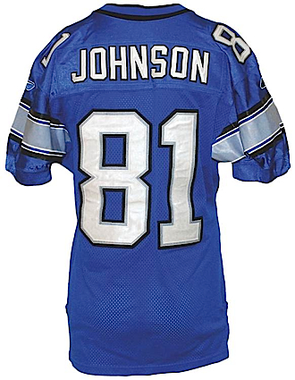 2007 Calvin Johnson Rookie Detroit Lions Game-Used Home Jersey 