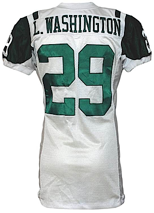 2005 Leon Washington New York Jets Game-Used Road Jersey